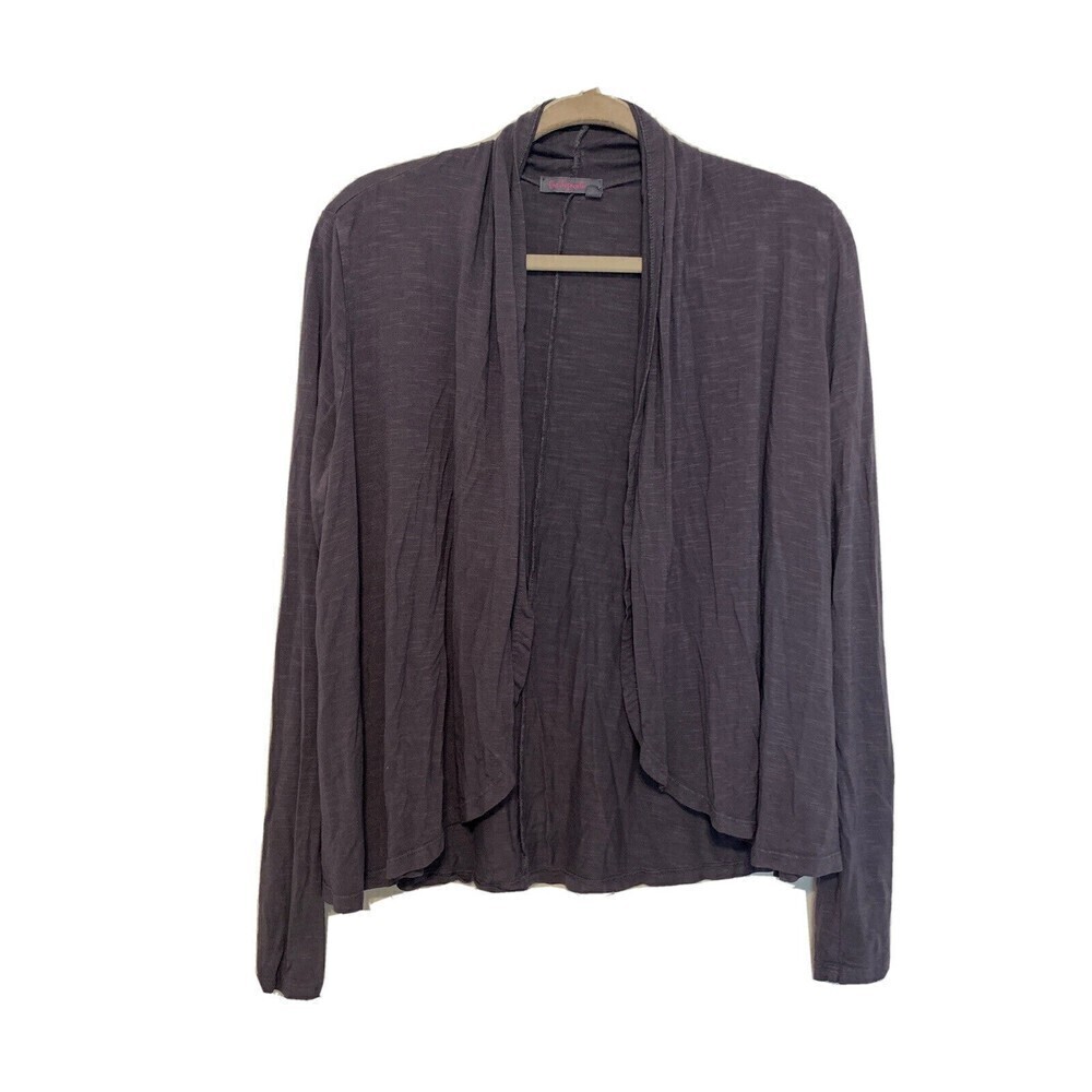 Fresh Produce Womens Size Medium Large Gray Open Front Cardigan Sweater